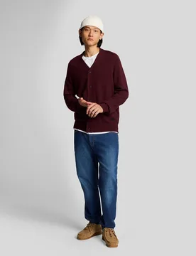 Mens Regular Fit Tapered Denim Jeans - Blue Cotton - Size 34w/34l - Lyle & Scott - FashionsVida