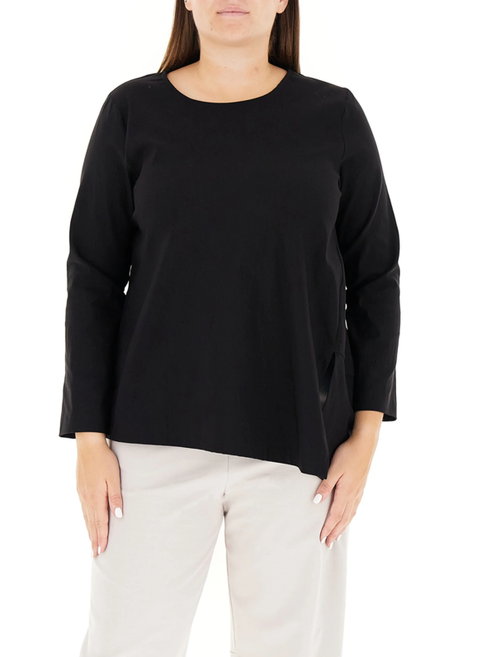 JURERE Maglia misto viscosa NERO S - JURERE - FashionsVida
