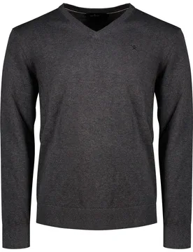 Pull à Col En V Hm7000115 Charcoal Grey XL - Hackett - FashionsVida