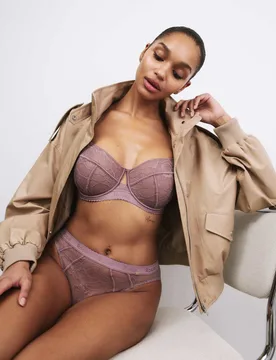 Lacewear Wired Balcony Bra (F-H) Tawny female - Rosie - FashionsVida