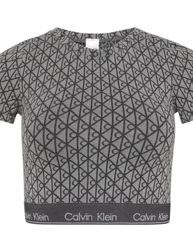 Maglietta Intima Tecnica A Maniche Corte Lv00qf887 19163 Seamless Emblem / Pale Liquid G XL - Calvin Klein - FashionsVida