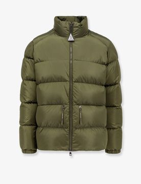 Down Jacket with Zip Closure and Drawstring Hem