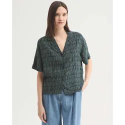 Camisa de mujer 100% algodón con estampado paisley