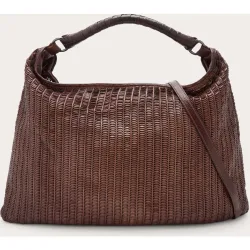 Bolso de hombro de piel