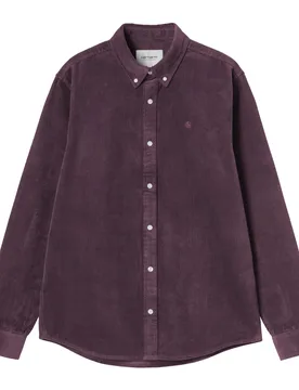L/S Madison Cord Shirt Cozy Purple L Herren - Carhartt WIP - FashionsVida