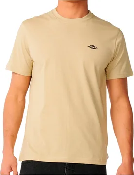 M-streamline embroid tee camiseta manga corta hombre Beige (M) - Rip curl - FashionsVida