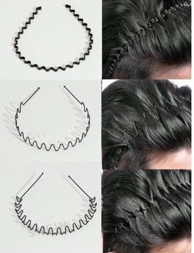 Piezas Diademas onduladas invisibles unisex, aptas para uso diario, fitness, banda para el cabello deportiva, aro para el cabello, diadema