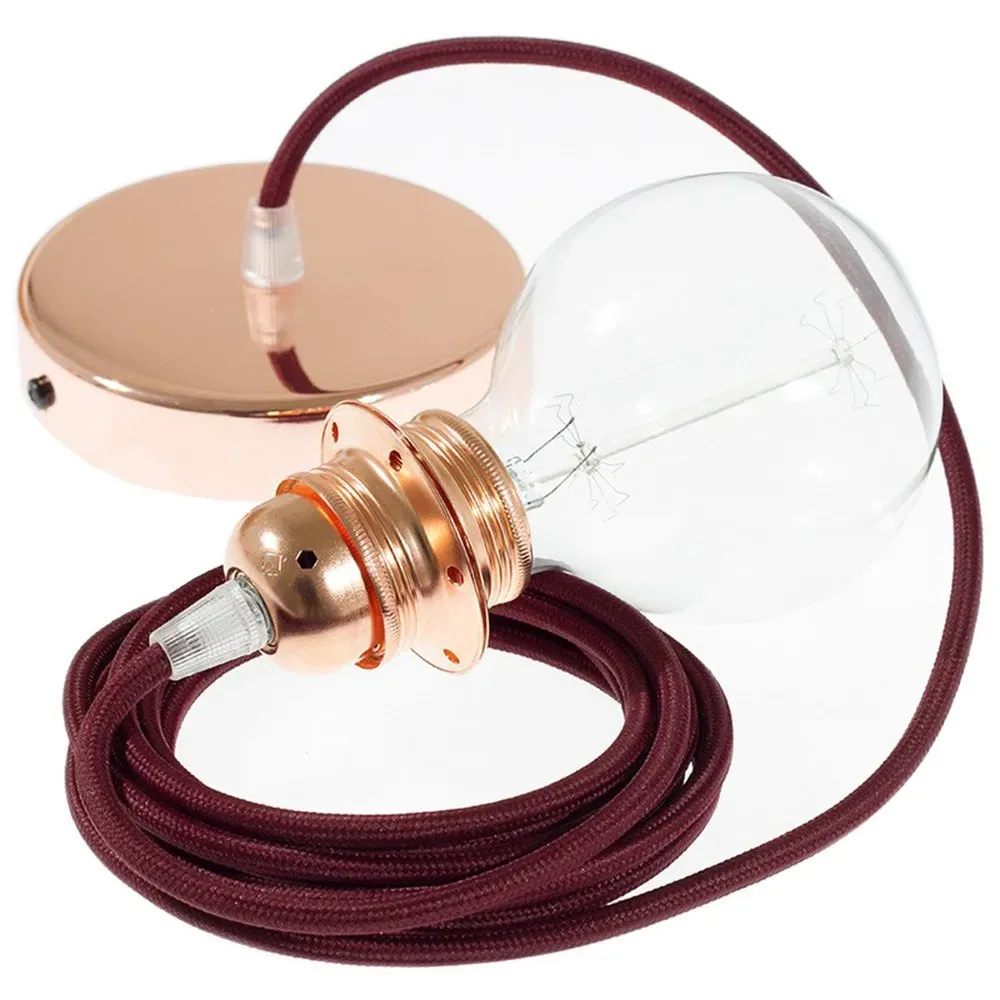 Cables Lampe Suspendue Pendel Pour Abat-jour Rm19 Diy 1 M Burgundy / Copper One Size - Creative - FashionsVida