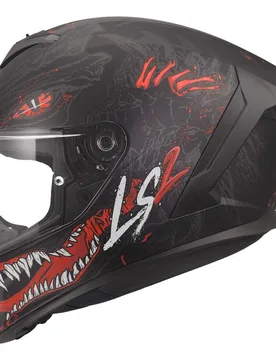 Casco Moto Integrale FF820 RAPID III KAIJU II Nero Rosso taglia 2X - LS2 - FashionsVida