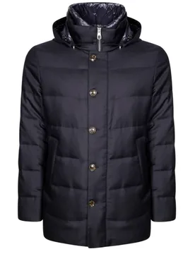 Giubbini uomo - piumino uomo imbottito in piuma - nero - Montecore - FashionsVida
