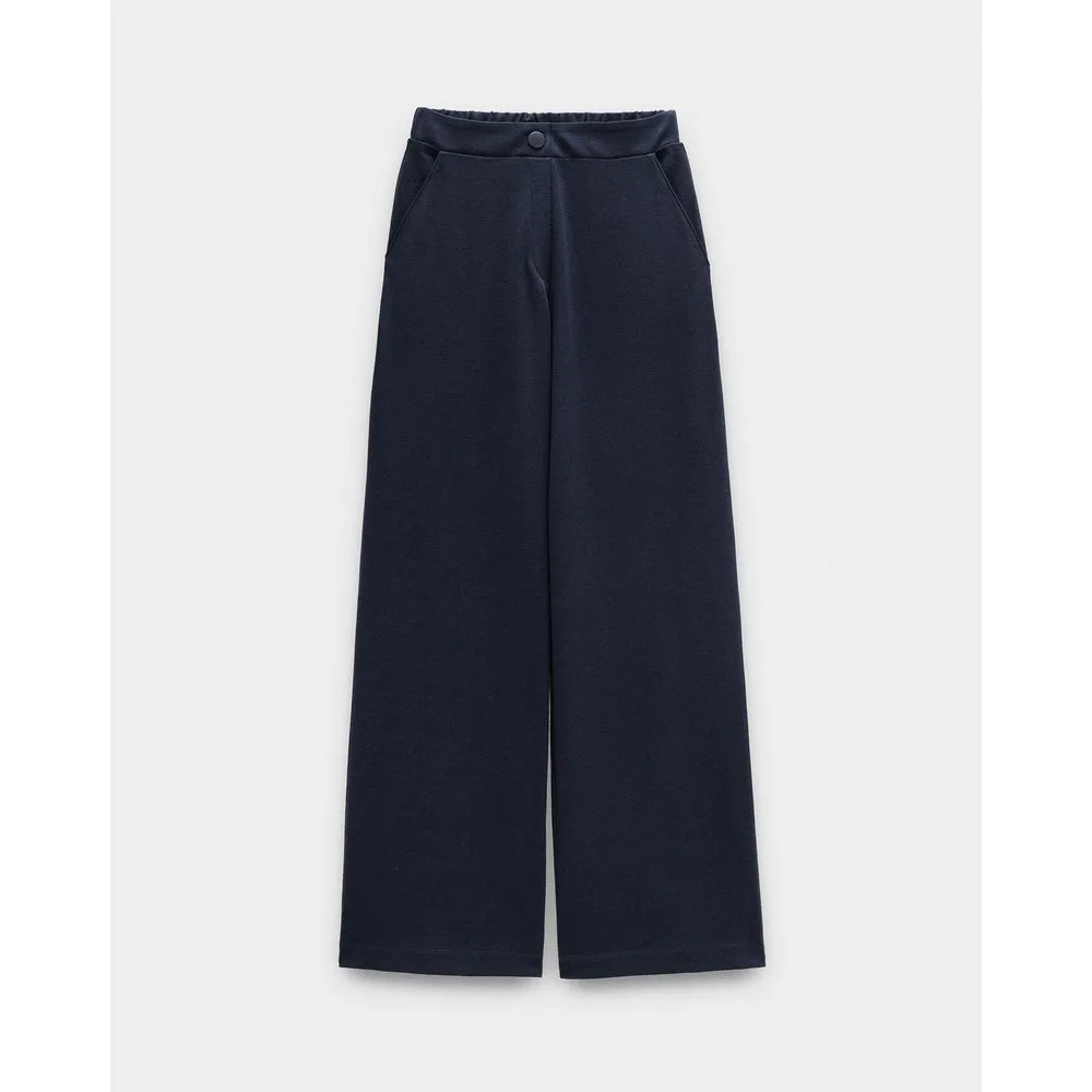 Pantalón recto de mujer con cintura elástica en liso - Parfois - FashionsVida