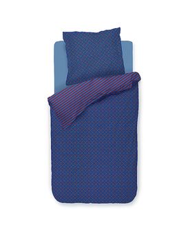 Percal Ropa de cama ALVIDA 70x90cm/140x200cm Azul Oscuro azul oscuro