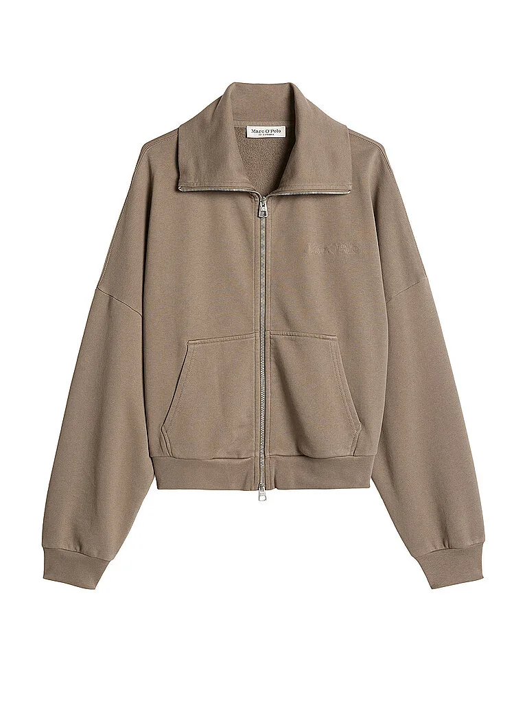 Sudadera con cremallera marrón claro XL - Marc O'Polo - FashionsVida