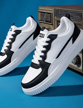Nuevos zapatos de skate para hombres con suela gruesa, de estilo coreano de moda, zapatos deportivos para todas las estaciones, zapatos blancos respir - Shein - FashionsVida