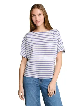 T-shirt à Manches Courtes 1052088 White Blue Coral Stripe M
