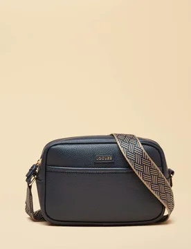 Faux Leather Metallic Cross Body Bag Navy female - Joules - FashionsVida