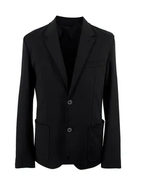 Black Cotton Single-breasted Blazer - Lanvin - FashionsVida