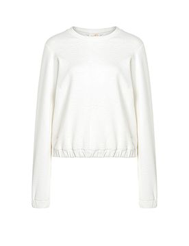 Suéter de yoga Gati Jacquard para mujer crema XS