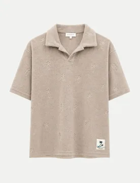 Polohemd aus Frottee Thomas Beige M - Kleinigkeit - FashionsVida