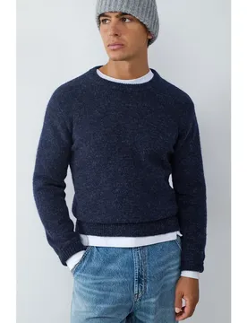 Maglione Heavy Weight Blue / Navy Blue XL
