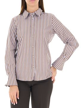 Camicia a righe MARRONE CHIARO 40