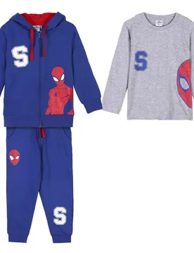 Tuta Cotton Brushed Spiderman 3 Pezzi