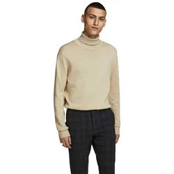 Pull Emil Knit Roll Neck Detail Melange Oatmeal M