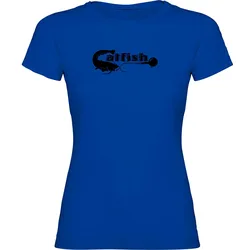 Catfish Short Sleeve T-shirt Royal Blue XL Women