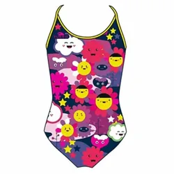 Happy Flowers Thin Strap Swimsuit Multicolor 7-8 Years Girls