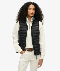 Superdry Women's Fuji Lite Weste mit Schmaler Passform Schwarz - Größe: 36