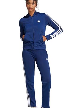 Essentials 3-stripes chándal mujer Azul (L)