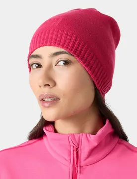 Unisex Brand Soft Jersey Knit Beanie Pink STD - Cranberry Pink - Unisex - Helly Hansen - FashionsVida