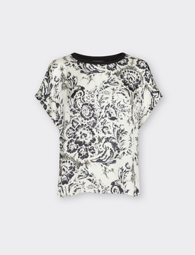 ELENA MIRO blusa stampata donna nero