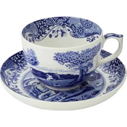 Taza Jumbo con plato Blue Italian