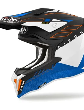 Casco Moto Cross Enduro In Fibra HPC STRYCKER SKIN Blu taglia M - Airoh - FashionsVida