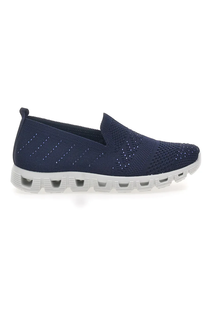 Sneakers Blu Slip-on Con Strass 471 39 - PRIMA RIGA - FashionsVida