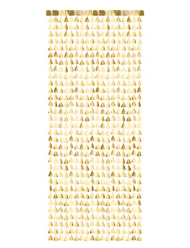Christbaum-Vorhang Weihnachts-Deko goldfarben 245 x 100 cm - PARTYDECO - FashionsVida