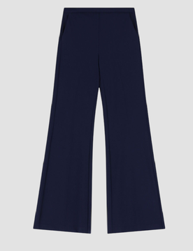Pantalone flare a vita alta donna navy blue