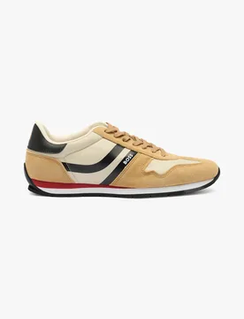 Lace Up Trainers Beige Mix male - BOSS - FashionsVida