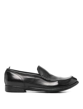 Mocassini slip-on neri con punta tonda