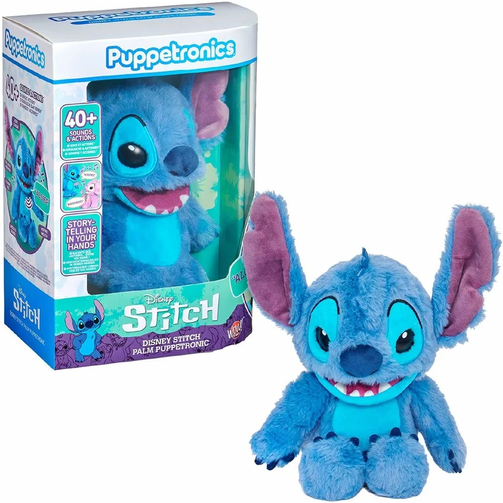 Peluche interactivo Puppetronic Stitch Palm Disney - Famosa - FashionsVida