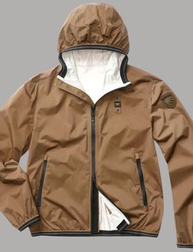 Giacca Vento Uomo Farrin: Nylon, Zip Spalmata, Regula Fit