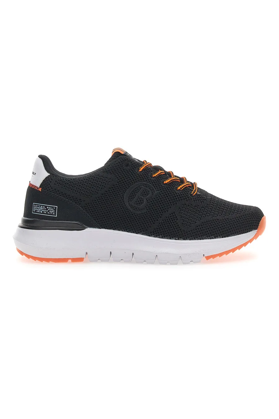 Sneakers Lucas Nere e Arancio 40 - Cotton Belt - FashionsVida