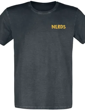 T-Shirt - Nerds Are Cool - Ernie und Bert - S bis 3XL - für Männer - Größe XXL - schwarz - EMP exklusives Merchandise! - Männer - male - Sesamstraße - FashionsVida