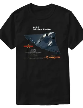 China CAC J-36 6th Gen Stealth Fighter Aircraft T-Shirt 100% Cotton O-Neck Short Sleeve Casual Mens T-shirt Streetwear - Aliexpress - FashionsVida