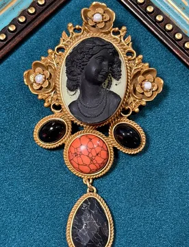 Vintage Cameo Head Water Drop Black Rhinestone Brooch For Woman Dress Party Luxury Brand Jewelry 2026 New Retro Accessories Gift - Aliexpress - FashionsVida