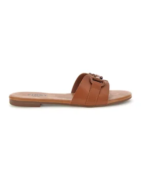 Ciabatte marroni con catena decorativa PREA441 37 - THE FIRST CHIC - FashionsVida
