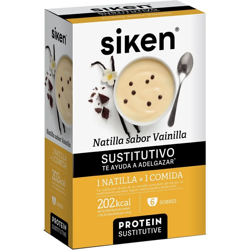 Pack 6 sobres Protein Sustitutive natilla vainill 50 g Siken - Siken® - FashionsVida