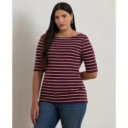 Camiseta de mujer talla grande de algodón elástico