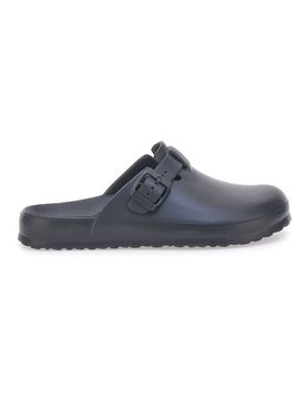 Ciabatte sabot nere in gomma con fibbia EV085 39
